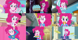 Size: 1872x969 | Tagged: safe, screencap, pinkie pie, human, constructive criticism, constructive criticism: pinkie pie, equestria girls, g4, my little pony equestria girls, my little pony equestria girls: choose your own ending, my little pony equestria girls: legend of everfree, my little pony equestria girls: rainbow rocks, collage, female, screencap collage, solo