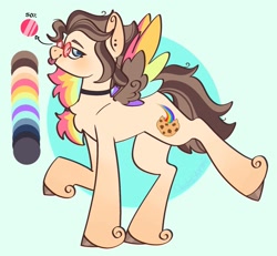 Size: 1297x1199 | Tagged: safe, artist:cloudedstormie, oc, oc:cookie crasher, pegasus, pony, colored wings, female, mare, multicolored wings, solo, sunglasses, tongue out, wings