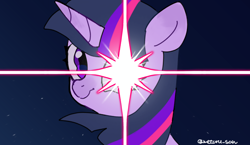 Size: 4096x2372 | Tagged: safe, artist:metaruscarlet, twilight sparkle, pony, unicorn, g4, horn, shiny, solo, unicorn twilight