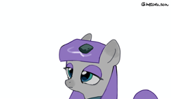 Size: 4096x2372 | Tagged: safe, artist:metaruscarlet, boulder (g4), maud pie, earth pony, pony, g4, duo, simple background, white background