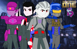 Size: 1683x1080 | Tagged: safe, artist:robertsonskywa1, equestria girls, g4, crossover, decepticon, equestria girls-ified, male, megatron, photo, shockwave, soundwave, starscream, transformers, transformers one