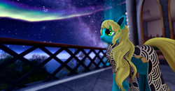 Size: 4468x2337 | Tagged: safe, oc, oc only, oc:lily sweetheart, earth pony, open pony, 3d, clothes, dress, female, green eyes, mare, night, second life, solo