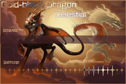 Size: 1278x856 | Tagged: safe, artist:spika, oc, oc only, dracony, dragon, hybrid, pony, adoptable, cloven hooves, dragon wings, horns, leonine tail, male, solo, spirit, stallion, tail, unshorn fetlocks, wings