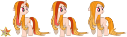 Size: 3000x881 | Tagged: safe, oc, oc only, oc:pizza pie, earth pony, pony, unicorn, fanfic:full friendship's magic, fimfiction, horn, pizza pie, simple background, solo, transparent background, wet, wet mane