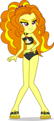 Size: 2177x4808 | Tagged: safe, artist:dustinwatsongkx, adagio dazzle, human, equestria girls, g4, accessory swap, bare arms, bare legs, bare shoulders, belly, belly button, bikini, bikini bottom, bikini top, clothes, clothes swap, feet apart, female, geode of empathy, jewelry, legs together, magical geodes, midriff, necklace, sandals, simple background, sleeveless, solo, sunset shimmer's beach shorts swimsuit, swimsuit, swimsuit swap, transparent background, vector, wrist cuff