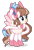 Size: 1220x1776 | Tagged: safe, artist:cstrawberrymilk, oc, oc only, oc:strawberry milk, pegasus, pony, sylveon, g4, bangs, blue eyes, bow, bowtie, brown mane, brown tail, clothes, coat markings, colored ears, colored pinnae, colored wings, costume, cream coat, ear bow, eyelashes, eyeshadow, facial markings, fake ears, fake tail, female, female oc, gradient wings, makeup, mare, mare oc, multiple tails, necktie, nightmare night costume, paw socks, pegasus oc, pink eyeshadow, pokémon, ponysona, ponytail, ribbon, shadow, show accurate, simple background, smiling, snip (coat marking), socks, solo, sparkly eyeshadow, sparkly wings, spread wings, standing, tail, tall ears, three quarter view, tied mane, transparent background, two tails, two toned mane, two toned tail, wings