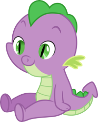 Size: 3000x3742 | Tagged: safe, artist:cloudy glow, spike, dragon, g4, season 1, the cutie mark chronicles, baby, baby dragon, baby spike, cute, male, simple background, solo, spikabetes, transparent background, vector, wingless spike, younger