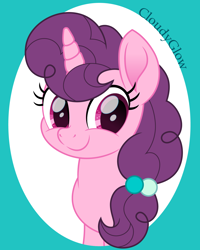 Size: 1440x1800 | Tagged: safe, artist:cloudy glow, sugar belle, pony, unicorn, g4, bust, female, horn, portrait, smiling, solo