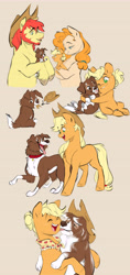 Size: 5128x10838 | Tagged: safe, artist:chub-wub, applejack, bright mac, pear butter, winona, dog, earth pony, pony, g4, aging, alternate hairstyle, comic, cute, daaaaaaaaaaaw, eyes closed, female, filly, filly applejack, jackabetes, male, mare, older, older applejack, older winona, open mouth, puppy, sad, sadorable, ship:brightbutter, shipping, stallion, straight, unshorn fetlocks, weapons-grade cute, winonabetes, younger