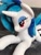 Size: 1536x2048 | Tagged: safe, artist:mdcraft10, dj pon-3, vinyl scratch, pony, unicorn, g4, female, horn, indoors, irl, lying down, photo, plushie, prone, solo