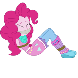 Size: 2000x2000 | Tagged: safe, artist:nie-martw-sie-o-mnie, pinkie pie, human, equestria girls, g4, my little pony equestria girls: legend of everfree, bondage, bound and gagged, cloth gag, clothes, dress, eyes closed, female, femsub, gag, leg warmers, pinkiesub, rope, rope bondage, simple background, solo, submissive, tied up, transparent background