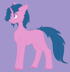 Size: 2256x2338 | Tagged: safe, artist:ollie sketchess, oc, oc only, oc:bandispyro, pony, unicorn, commission, horn, simple background, solo