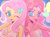 Size: 3234x2421 | Tagged: safe, artist:nimingxiwang168, fluttershy, pinkie pie, human, equestria girls, g4, :p, ;p, bare shoulders, duo, duo female, female, looking at you, one eye closed, sleeveless, smiling, strapless, tongue out, wink