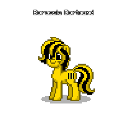 Size: 600x600 | Tagged: safe, earth pony, pony, borussia dortmund, bundesliga, fifa, football, germany, simple background, solo, sports, transparent background, uefa