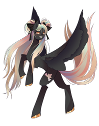 Size: 1906x2409 | Tagged: safe, artist:clefficia, oc, oc only, pegasus, pony, concave belly, female, long legs, long mane, long tail, mare, mismatched legs, rearing, short legs, simple background, slender, solo, spread wings, tail, thin, transparent background, unshorn fetlocks, wings