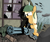 Size: 1214x1018 | Tagged: safe, artist:caralowhigh, applejack, how applejack won the war, g4, broken window, gun, gunjack, helmet, minigun, outdoors, plane, ponyville, solo, war, weapon, window