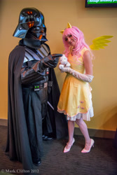 Size: 4912x7360 | Tagged: safe, artist:washuotaku, fluttershy, human, g4, absurd resolution, clothes, cosplay, costume, darth vader, escapist expo, high heels, irl, irl human, photo, shoes, star wars