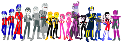 Size: 6856x2360 | Tagged: safe, artist:robertsonskywa1, human, equestria girls, g4, airachnid, alpha trion, b-127, breasts, bumblebee (transformers), d-16, elita-1, equestria girls-ified, evolution, group, megatron, optimus prime, orion pax, photo, sentinel prime, shockwave, simple background, soundwave, starscream, transformers, transformers one, white background