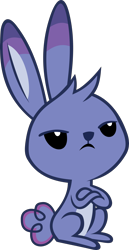 Size: 2018x3922 | Tagged: safe, artist:red4567, twitch (g5), rabbit, g4, g5, animal, crossed arms, g5 to g4, generation leap, male, simple background, solo, transparent background, twitch is not amused, vector