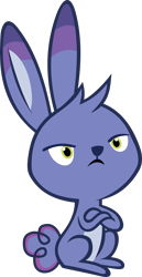 Size: 2018x3922 | Tagged: safe, alternate version, artist:red4567, twitch (g5), rabbit, g4, g5, alternate eye color, animal, crossed arms, g5 to g4, generation leap, male, simple background, solo, transparent background, twitch is not amused, vector