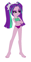 Size: 286x560 | Tagged: safe, artist:jacob-van-antwerp, aria blaze, human, equestria girls, g4, base used, belly, belly button, bikini, clothes, female, simple background, solo, swimsuit, white background