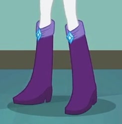 Size: 269x275 | Tagged: safe, screencap, rarity, equestria girls, g4, boots, boots shot, high heel boots, indoors, legs, pictures of legs, shoes, solo