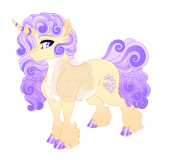 Size: 3695x3449 | Tagged: safe, artist:gigason, oc, oc only, oc:silky smooth, pony, unicorn, g4, adoptable, coat markings, colored, colored belly, colored eyebrows, colored hooves, colored horn, colored pinnae, curly mane, curly tail, curved horn, facial markings, flat colors, girly, gradient eyes, gradient hooves, high res, hooves, horn, long mane, long mane male, long tail, looking back, magical lesbian spawn, male, male oc, obtrusive watermark, offspring, pale belly, parent:amber laurel, parent:lily lace, purple eyes, purple hooves, simple background, smiling, snip (coat marking), solo, stallion, stallion oc, standing, striped horn, striped mane, striped tail, tail, three quarter view, transparent background, unicorn horn, unshorn fetlocks, watermark, yellow coat