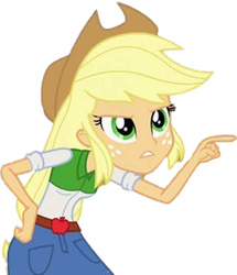 Size: 2170x2520 | Tagged: safe, edit, edited screencap, editor:mrtoonlover83, screencap, applejack, human, equestria girls, g4, background removed, female, not a vector, simple background, solo, transparent background