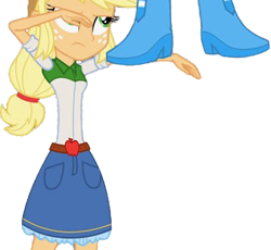 Size: 2734x2520 | Tagged: safe, edit, edited screencap, editor:mrtoonlover83, screencap, applejack, pinkie pie, human, equestria girls, g4, background removed, boots, duo, duo female, female, high heel boots, not a vector, shoes, simple background, transparent background