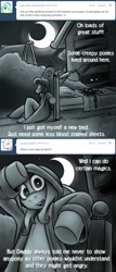 Size: 500x1165 | Tagged: safe, artist:drxii, oc, oc only, oc:ipsywitch, pony, g4, ask, bed, dialogue, female, moon, solo, tumblr