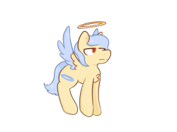 Size: 2732x2048 | Tagged: safe, artist:felixmcfurry, oc, oc only, oc:framble sharns, pegasus, pony, :|, halo, male, pony oc, simple background, simple shading, solo, stallion, stallion oc, transparent background, wings