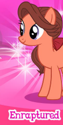 Size: 129x256 | Tagged: safe, gameloft, swoon song, earth pony, pony, g4, my little pony: magic princess, cropped, english, female, mare, meme, solo, text, wow! glimmer