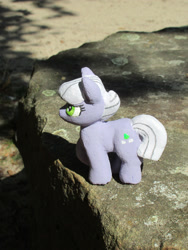 Size: 1951x2601 | Tagged: safe, alternate version, artist:malte279, part of a set, limestone pie, earth pony, pony, g4, animated, concrete, craft, female, mare, outdoors, sculpture, solo, ytong