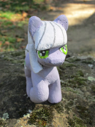 Size: 2190x2920 | Tagged: safe, alternate version, artist:malte279, part of a set, limestone pie, earth pony, pony, g4, animated, concrete, craft, female, mare, outdoors, sculpture, solo, ytong