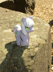 Size: 1280x1707 | Tagged: safe, alternate version, artist:malte279, part of a set, limestone pie, earth pony, pony, g4, animated, concrete, craft, female, mare, outdoors, sculpture, solo, ytong