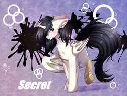 Size: 3058x2314 | Tagged: safe, artist:2pandita, oc, oc only, alicorn, bat pony, bat pony alicorn, pony, abstract background, bat wings, gradient background, horn, male, solo, stallion, wings