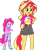 Size: 1860x2520 | Tagged: safe, edit, edited screencap, editor:mrtoonlover83, screencap, pinkie pie, sunset shimmer, human, equestria girls, g4, background removed, camp everfree outfits, cute, diapinkes, duo, duo female, female, not a vector, shimmerbetes, simple background, transparent background