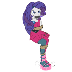 Size: 2400x2400 | Tagged: safe, artist:cpuknightx1, rarity, human, equestria girls, g4, my little pony equestria girls: rainbow rocks, bondage, bound and gagged, female, femsub, gag, rarisub, simple background, sitting, solo, submissive, tape, tape bondage, tape gag, tied up, white background