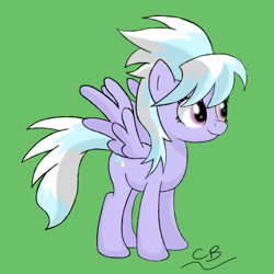 Size: 950x950 | Tagged: safe, artist:dawn-sparkle06, cloudchaser, pegasus, pony, g4, 2013, artifact, female, green background, mare, simple background, solo