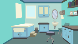 Size: 8000x4500 | Tagged: safe, artist:gmaplay, equestria girls, equestria girls specials, g4, my little pony equestria girls: better together, my little pony equestria girls: forgotten friendship, background, cabinet, chair, drawer, indoors, mirror, no pony, nurse's office, shelf, sink