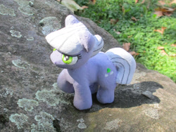 Size: 2006x1505 | Tagged: safe, alternate version, artist:malte279, part of a set, limestone pie, earth pony, pony, g4, animated, concrete, craft, female, mare, outdoors, sculpture, solo, ytong