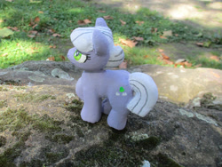 Size: 2298x1724 | Tagged: safe, alternate version, artist:malte279, part of a set, limestone pie, earth pony, pony, g4, animated, concrete, craft, female, mare, outdoors, sculpture, solo, ytong