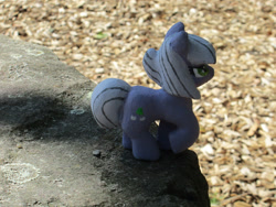 Size: 2609x1957 | Tagged: safe, alternate version, artist:malte279, part of a set, limestone pie, earth pony, pony, g4, animated, concrete, craft, female, mare, outdoors, sculpture, solo, ytong