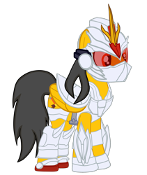 Size: 1900x2246 | Tagged: safe, artist:gmaplay, oc, oc:saint rider, pegasus, pony, armor, gundam, saint seiya, simple background, solo, transparent background