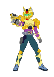 Size: 1900x2688 | Tagged: safe, artist:gmaplay, alumnus shining armor, shining armor, human, equestria girls, g4, armor, gun, kamen rider, kamen rider ryuki, kamen rider zolda, police, simple background, solo, transparent background, weapon