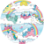 Size: 900x900 | Tagged: safe, firefly, medley, skydancer, starshine, windy (g1), pegasus, pony, unicorn, g1, official, castle, cloud, cute, dream castle, female, flying, horn, mare, rainbow, simple background, sky, sun, white background