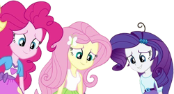 Size: 4476x2429 | Tagged: safe, edit, edited screencap, editor:mrtoonlover83, screencap, applejack, fluttershy, pinkie pie, rarity, human, equestria girls, g4, background removed, female, not a vector, simple background, transparent background