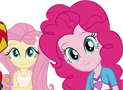 Size: 3448x2520 | Tagged: safe, edit, edited screencap, editor:mrtoonlover83, screencap, fluttershy, pinkie pie, sunset shimmer, equestria girls, g4, background removed, female, not a vector, simple background, transparent background, trio, trio female