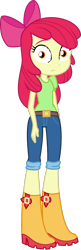 Size: 584x1797 | Tagged: safe, artist:gaelgaming1, apple bloom, human, equestria girls, g4, clothes, female, simple background, solo, transparent background