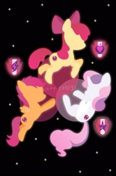 Size: 1060x1600 | Tagged: safe, artist:kkk8372178, apple bloom, scootaloo, sweetie belle, cutie mark crusaders